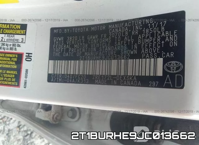 2T1BURHE9JC013662 фото 8