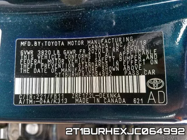 2T1BURHEXJC064992 фото 2