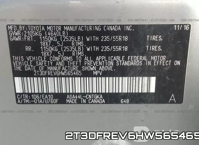 2T3DFREV6HW565465 фото 8