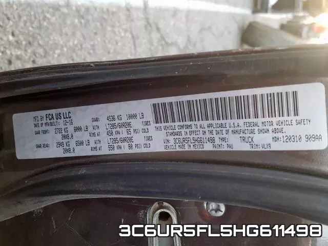 3C6UR5FL5HG611498 фото 2