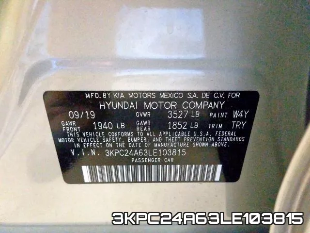 3KPC24A63LE103815 фото 2