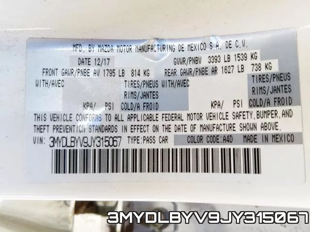 3MYDLBYV9JY315067 фото 2