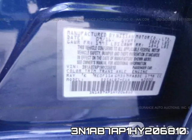 3N1AB7AP1HY206810 фото 9