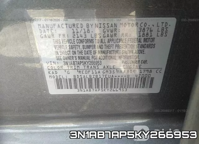3N1AB7AP5KY266953 фото 8