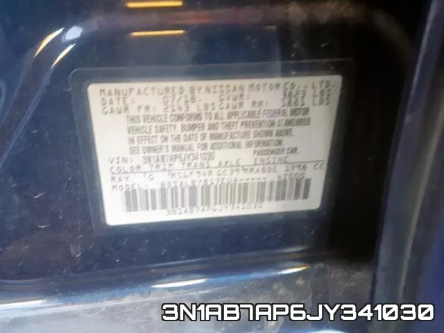 3N1AB7AP6JY341030 фото 2