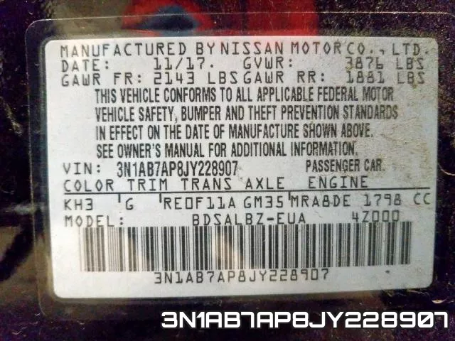 3N1AB7AP8JY228907 фото 2