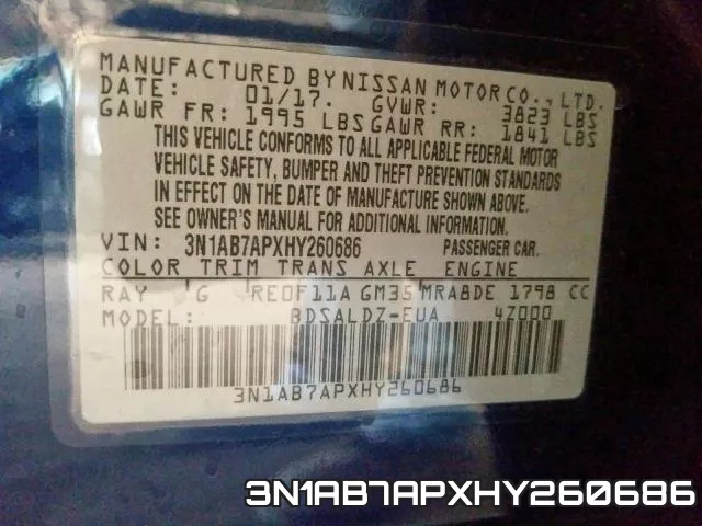 3N1AB7APXHY260686 фото 2