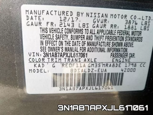 3N1AB7APXJL617061 фото 2