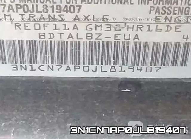 3N1CN7AP0JL819407 фото 9