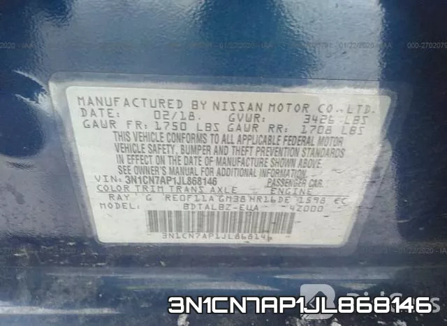 3N1CN7AP1JL868146 фото 9