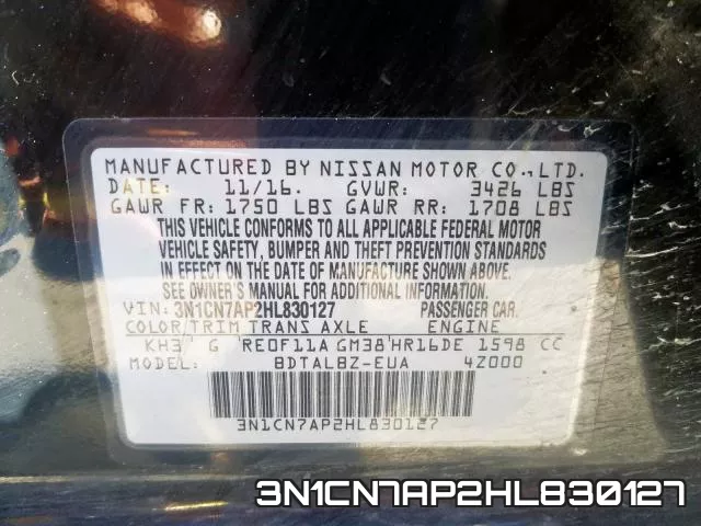 3N1CN7AP2HL830127 фото 2