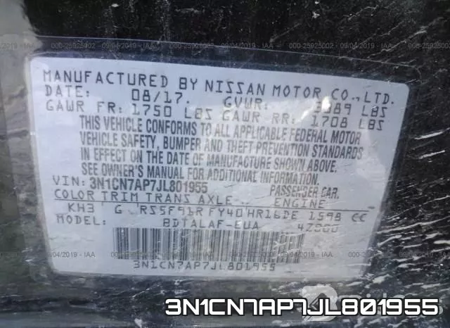 3N1CN7AP7JL801955 фото 9