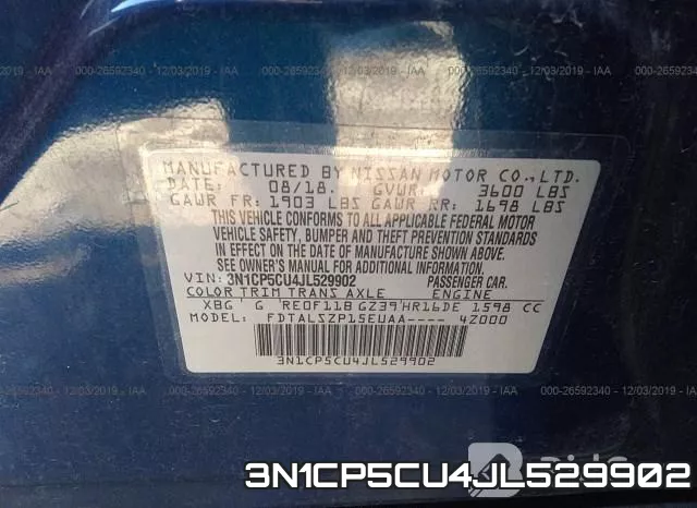 3N1CP5CU4JL529902 фото 9