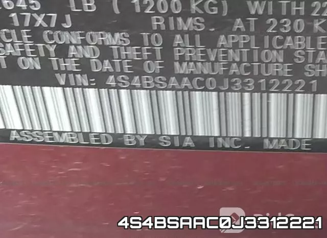 4S4BSAAC0J3312221 фото 9
