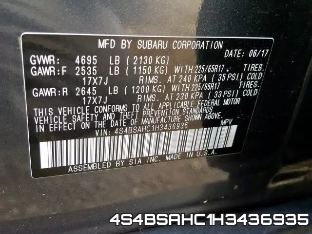 4S4BSAHC1H3436935 фото 2