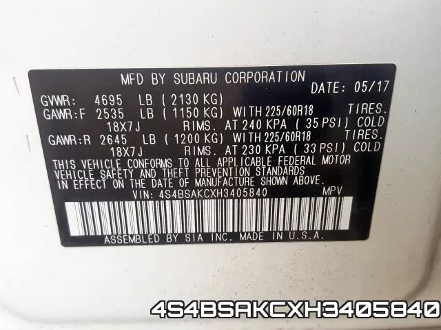 4S4BSAKCXH3405840 фото 2