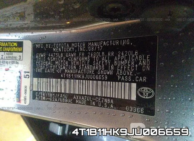 4T1B11HK9JU006659 фото 10