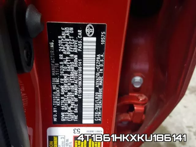 4T1B61HKXKU186141 фото 2