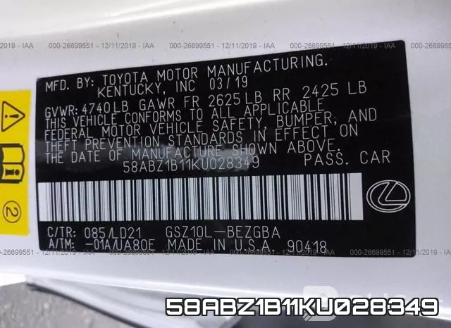 58ABZ1B11KU028349 фото 8
