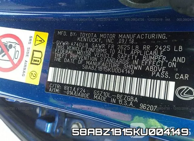 58ABZ1B15KU004149 фото 5