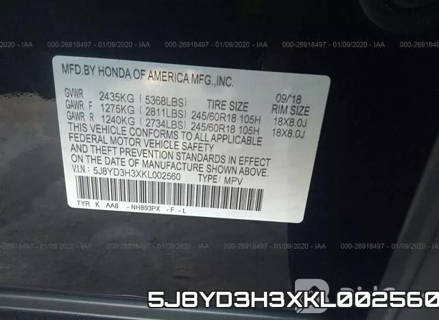 5J8YD3H3XKL002560 фото 10