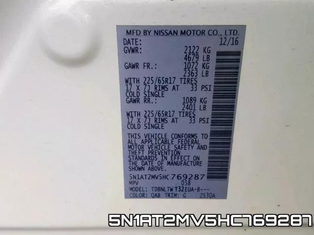 5N1AT2MV5HC769287 фото 2