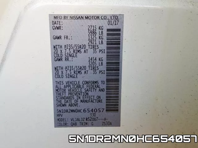 5N1DR2MN0HC654057 фото 2