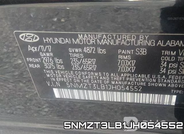 5NMZT3LB1JH054552 фото 9