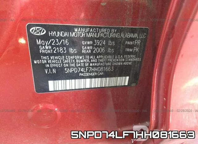 5NPD74LF7HH081663 фото 10