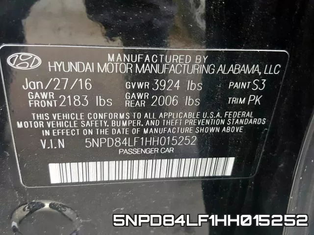 5NPD84LF1HH015252 фото 2