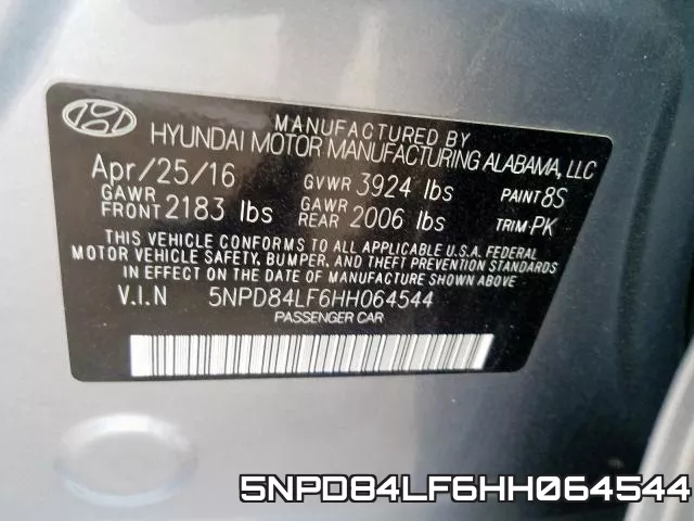 5NPD84LF6HH064544 фото 2