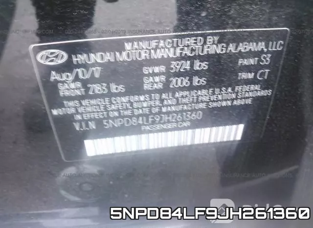 5NPD84LF9JH261360 фото 9
