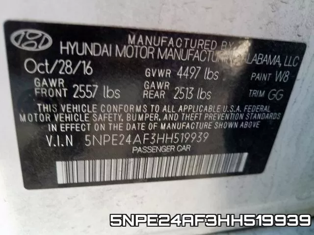 5NPE24AF3HH519939 фото 2