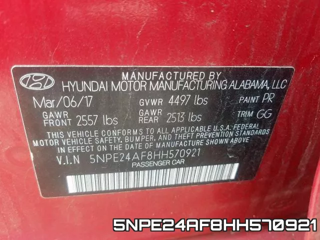 5NPE24AF8HH570921 фото 2