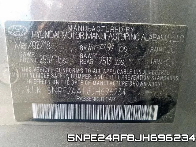 5NPE24AF8JH696234 фото 2