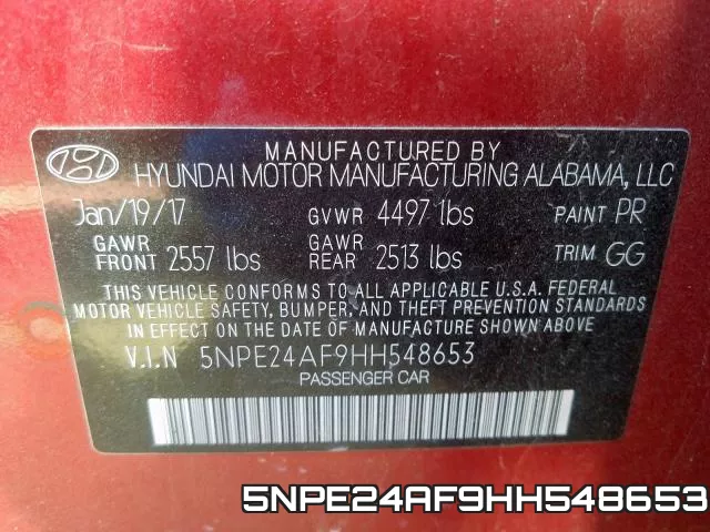 5NPE24AF9HH548653 фото 2