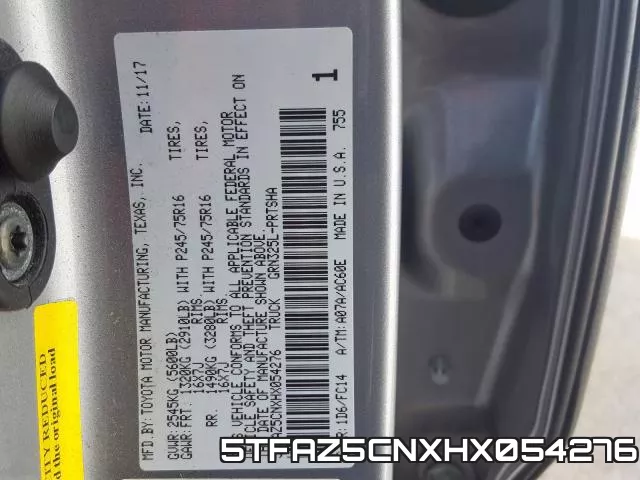 5TFAZ5CNXHX054276 фото 8