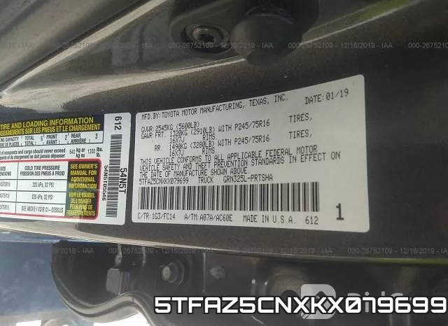 5TFAZ5CNXKX079699 фото 7
