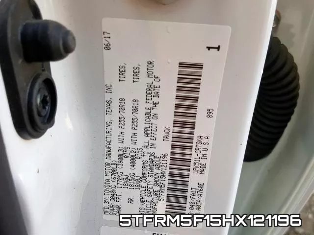 5TFRM5F15HX121196 фото 2