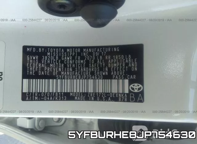 5YFBURHE8JP754630 фото 8