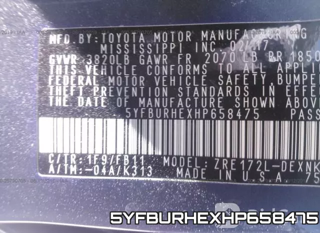 5YFBURHEXHP658475 фото 8