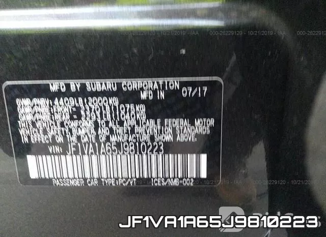 JF1VA1A65J9810223 фото 9