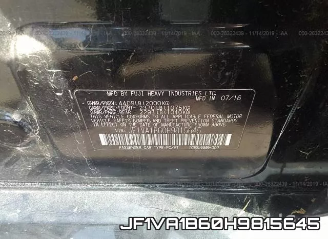 JF1VA1B60H9815645 фото 9
