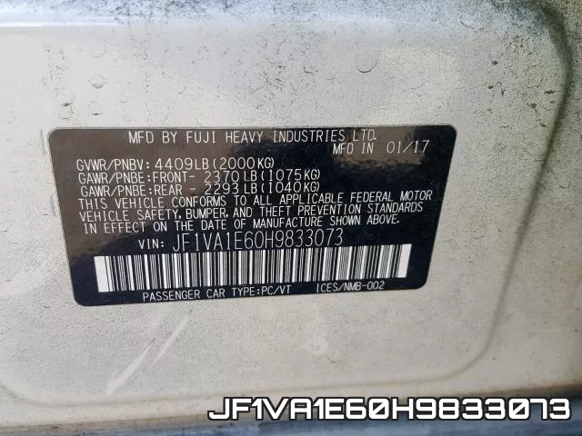 JF1VA1E60H9833073 фото 2