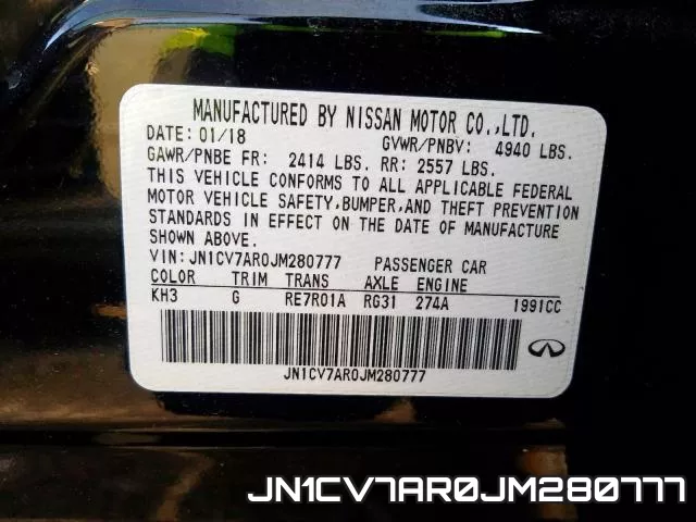 JN1CV7AR0JM280777 фото 2