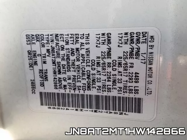 JN8AT2MT1HW142866 фото 2