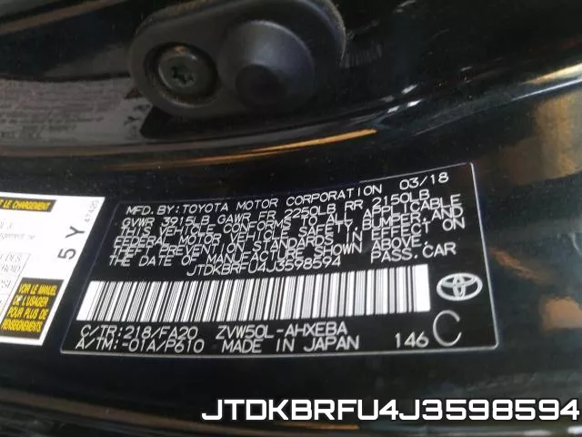 JTDKBRFU4J3598594 фото 2