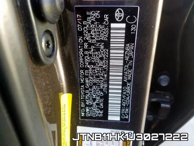 JTNB11HK1J3027222 фото 2