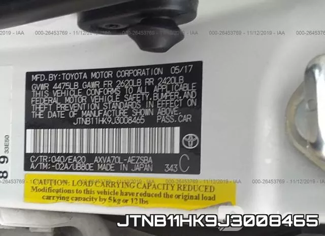 JTNB11HK9J3008465 фото 10