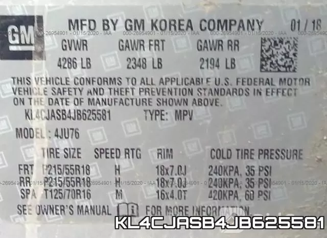 KL4CJASB4JB625581 фото 9